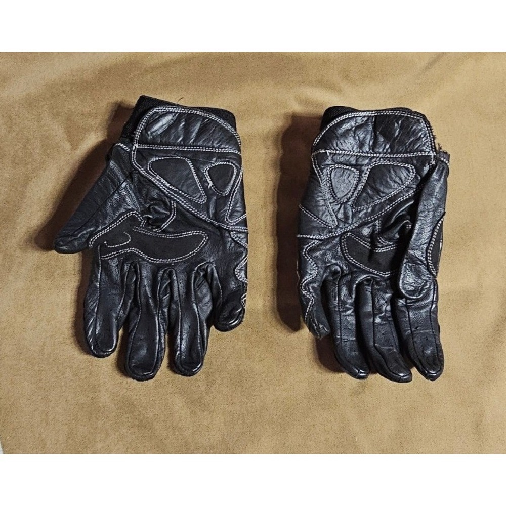 Fieldsheer Mens Black Goat Skin Leather Armored Motorcycle Gloves XL 28728 - Picture 2 of 8